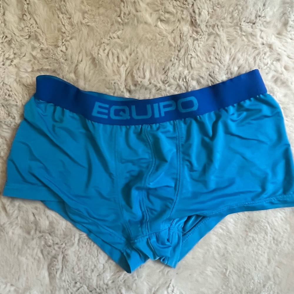 Mens M Blue Equipo Boxer Trunks